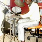 A student practising Drums